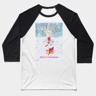 Woodland creatures + Merry Christmas Baseball T-Shirt
